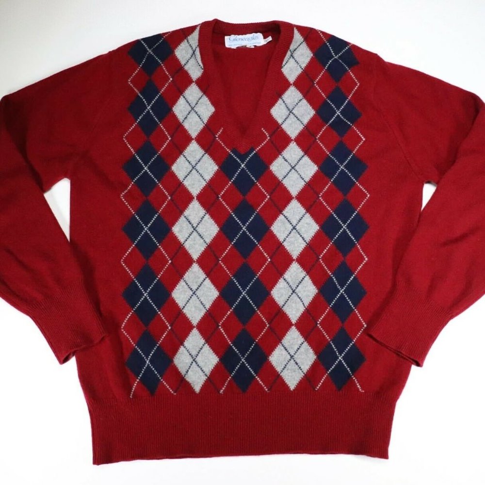 Gleneagles Intarsia Mens 100% Cashmere